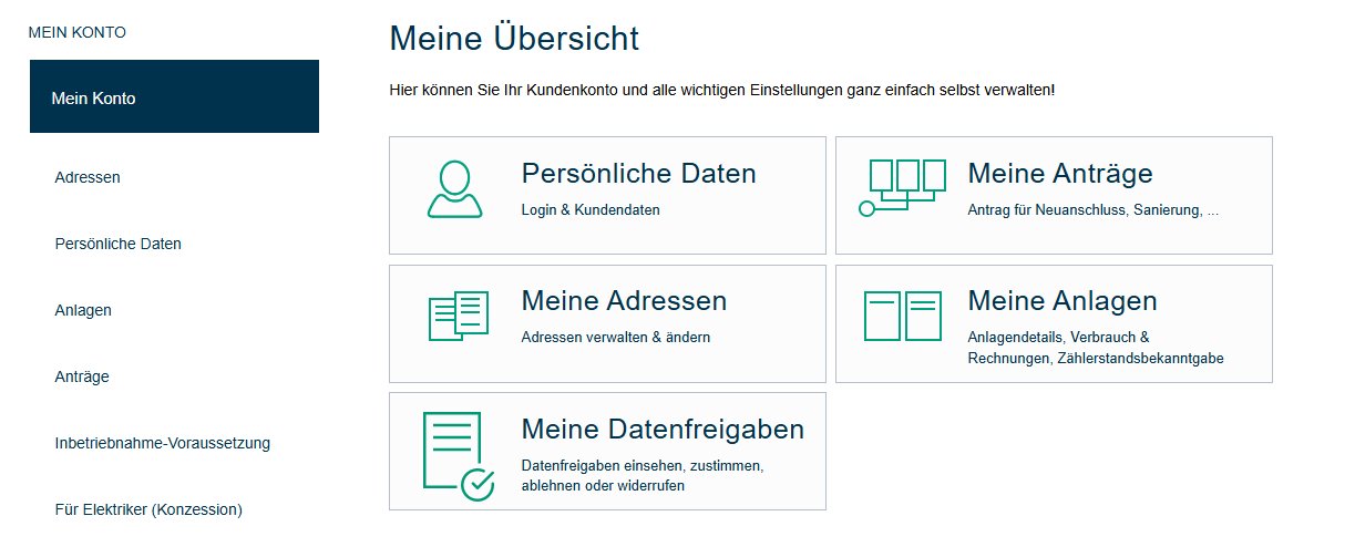 Seite „Meine Übersicht“ unter „Mein Konto“ mit der Kachel „Meine Datenfreigaben – Datenfreigaben einsehen, zustimmen, ablehnen oder widerrufen“.